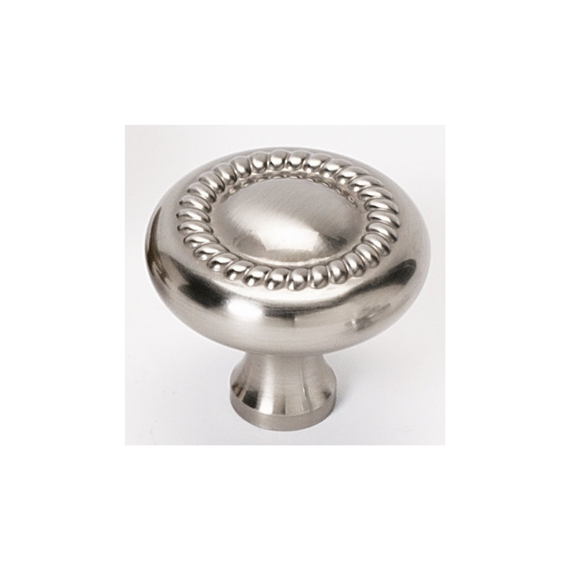 Mushroom Knob, Satin Nickel, 0.88" H x 1" W x 0.38" D