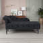 Chaise longue en velours avec dossier capitonné et pieds en bois massif, fauteuil d'appoint sans accoudoirs-682431497