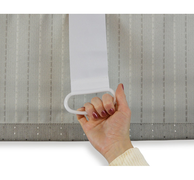 Rideau romain obscurcissant en lin rayé de qualité supérieure avec quincaillerie Cedarpoint, l 36 po x L 63 po, Fumée