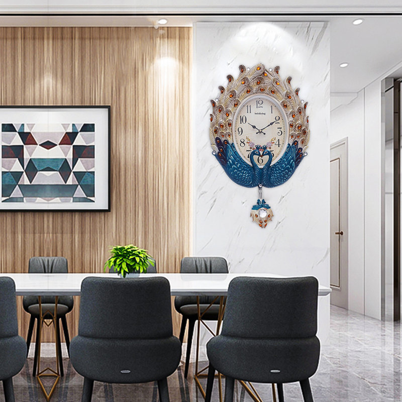 Creative Peacock-shape Wall Clock