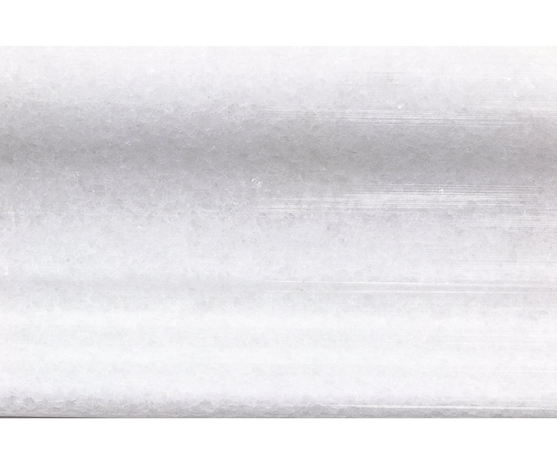 White Polished Marble Bullnose Tile Trim 12" x 4.75"