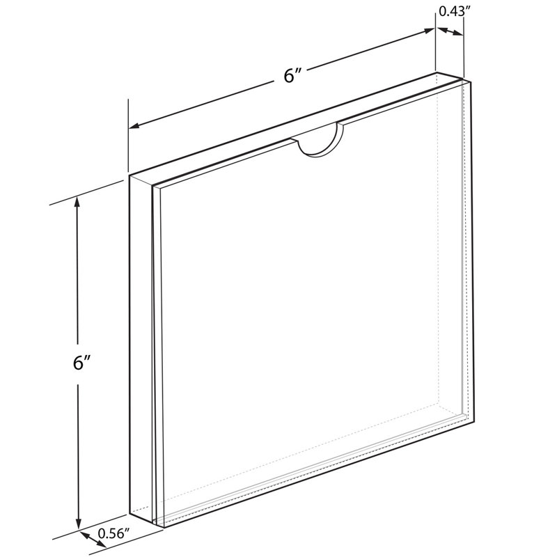 Clear Acrylic Block Sign Holder Frame 4" x 6", Set of 2