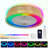 21" Modern Rustic Ceiling Fan Light With LED RGB Mood Lighting, Rope Woven Design, Quiet Fan, Semi Flush Mount For Bedroom, Living Room, Or Dining Room ((Silent/6-Speed/Reversible/DC Motor))-918773903