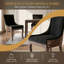 Ensemble de chaises de salle à manger Chic Mid-Century (ensemble de 2) - Dossier haut, structure en bois massif, accents bronze-1400282261