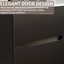 Ensemble de meuble-lavabo mural 24 po avec lavabo en céramique - ensemble d'armoires flottantes avec tiroirs à fermeture en douceur, robinet et bonde escamotable au fini noir-1283200084