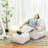 Big Beanbag Chair with Ottoman, Adult Bean Bag Chair with Filler for Living Room, Comfy Beanbag Chair for Adults with Filling-881535469