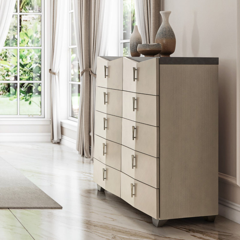 Fantosini 10-Drawer Mule Chest - Silver Mist