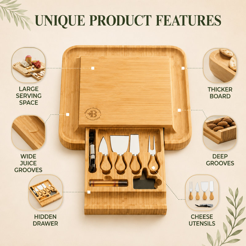 Bambusi Bamboo Cheese Board
