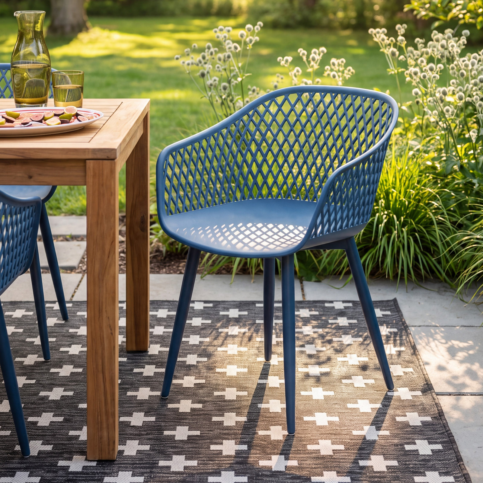 Newark Patio Armchair, Blue