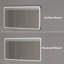 Aura l 60 po x 32 po Pharmacie rectangulaire en aluminium avec miroir H, anti-buée, fonction mémoire, fixation murale ou encastrée, tablettes réglables en verre, prise électrique homologuée UL