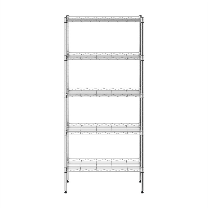Canika Stainless Steel Storage Rack, 121.92cm H x 55.88cm W x 30.48cm D, Stainless Steel