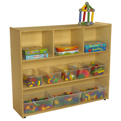 5 Compartment Manufactured Wood Shelving Unit