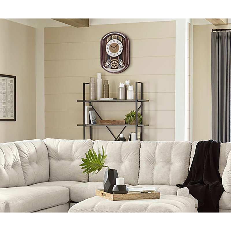 QXM297BRH Melodies In Motion Clock, Brown