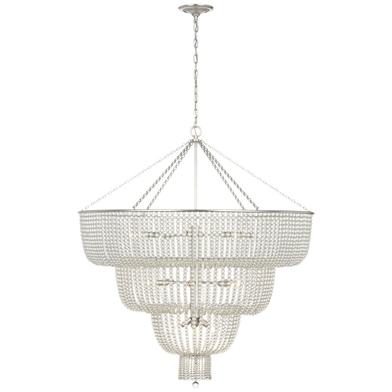 Aerin 18 - Light Chandelier, Clear, Burnished Silver Leaf