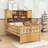 Twin Wood Platform Bed with Bookshelf, Chair, Desk and Drawer-1162048177