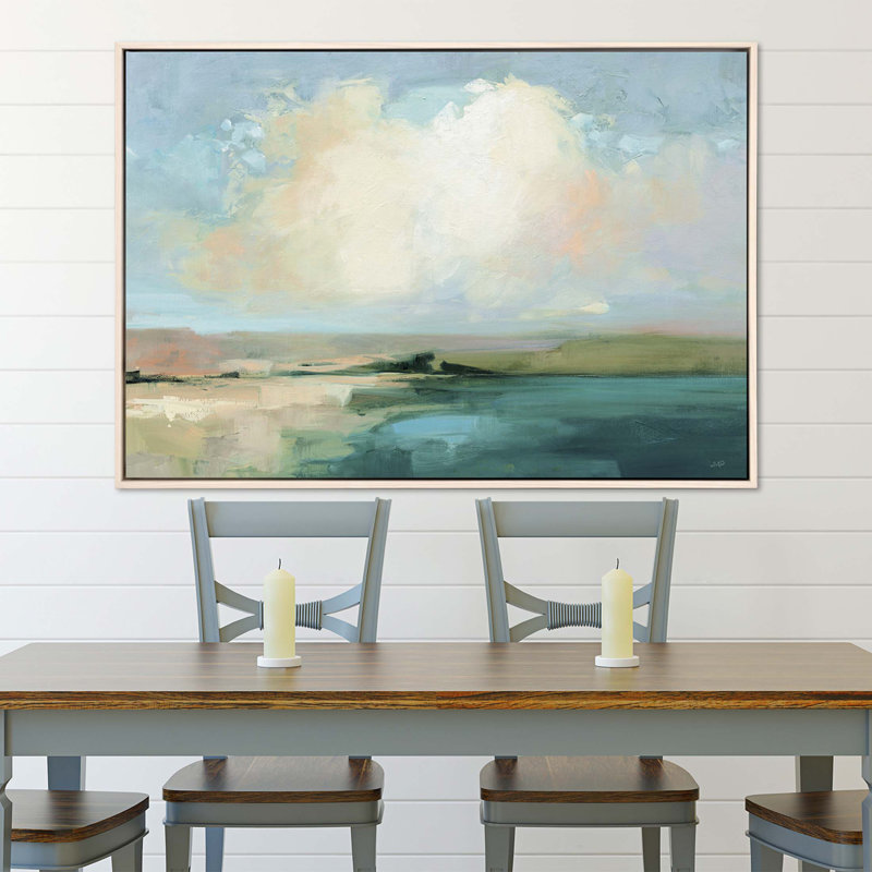«Coastal Sky» par Purinton - cadre flottant, reproduction d'art sur toile