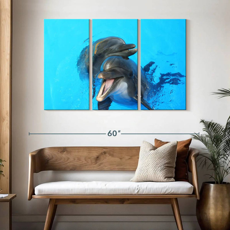 Happy Dolphins, 32" H x 50" W