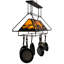 Bear at Lake 2 - Light Steel Handcrafted Rectangle Chandelier Pot Rack