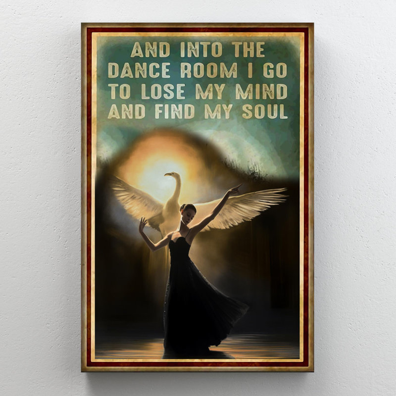«And Into The Dance Room» - Graphiques rectangulaires de 1 pièce et «Into The Dance Room» - Reproduction de 1 impression rectangulaire sur toile tendue