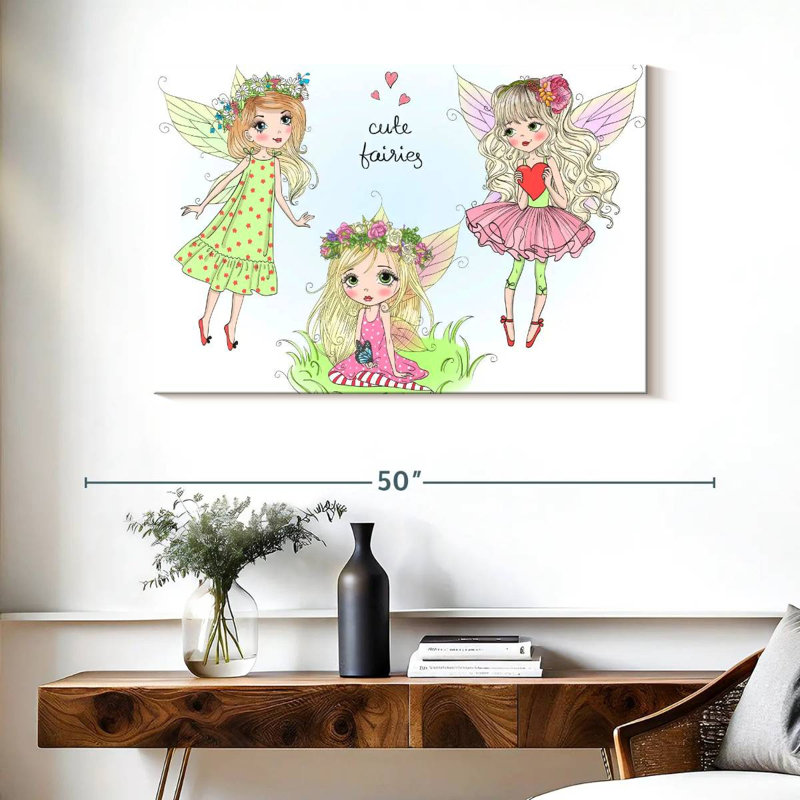 Cute Fairies, 26" H x 39" W