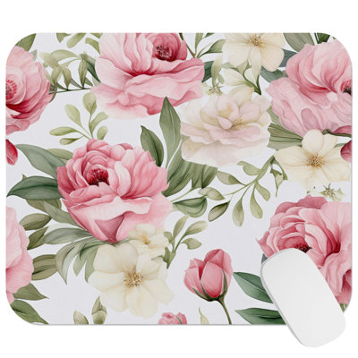 Floral Flowers Symphony XVI Gaming Cute Office Laptop Desk Pad Gift Mat Square Rectangle Non-Slip Mousepad