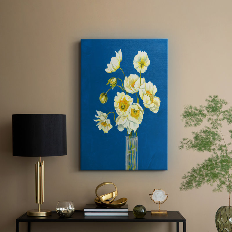 Coquelicots glacés - galerie Cavas sur mesure, H 18 po x l 12 po