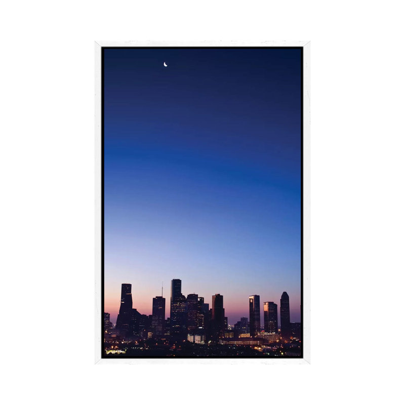 Texas, Crescent Moon Over Houston by Rob Tilley - Gallery-Wrapped Canvas Giclée on Canvas, 66.04 cm H x 45.72 cm W