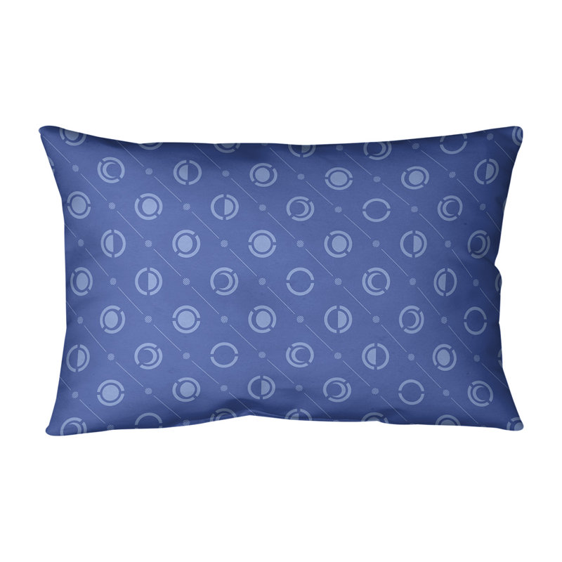 Coussin lombaire Moon phases, H 14 po x l 20 po, Bleu, Pas de bourre