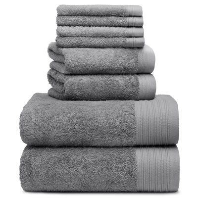 Doncia 8 Piece 100% Cotton Towel Set
