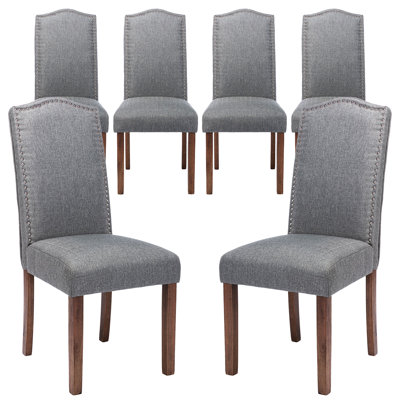 Tishena Tufted Linen Side Chair Dining Chair
