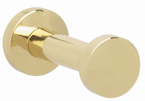 Euro Robe Hook, Polished Brass