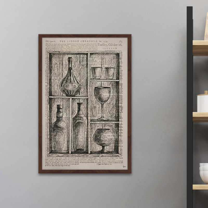 Armoire Bartender par Eyre Tarney - reproduction de cadre photo, H 18 po x l 12 po x P 1,5 po
