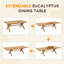 Table de salle à manger d'extérieur en bois extensible