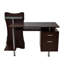 Élégant bureau d'ordinateur avec rangement, chocolat