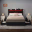 Berneil Upholstered Queen Bed Frame with RGBW LED Lights Headboard & 4 Storage Drawers, Black-288629772-288629763