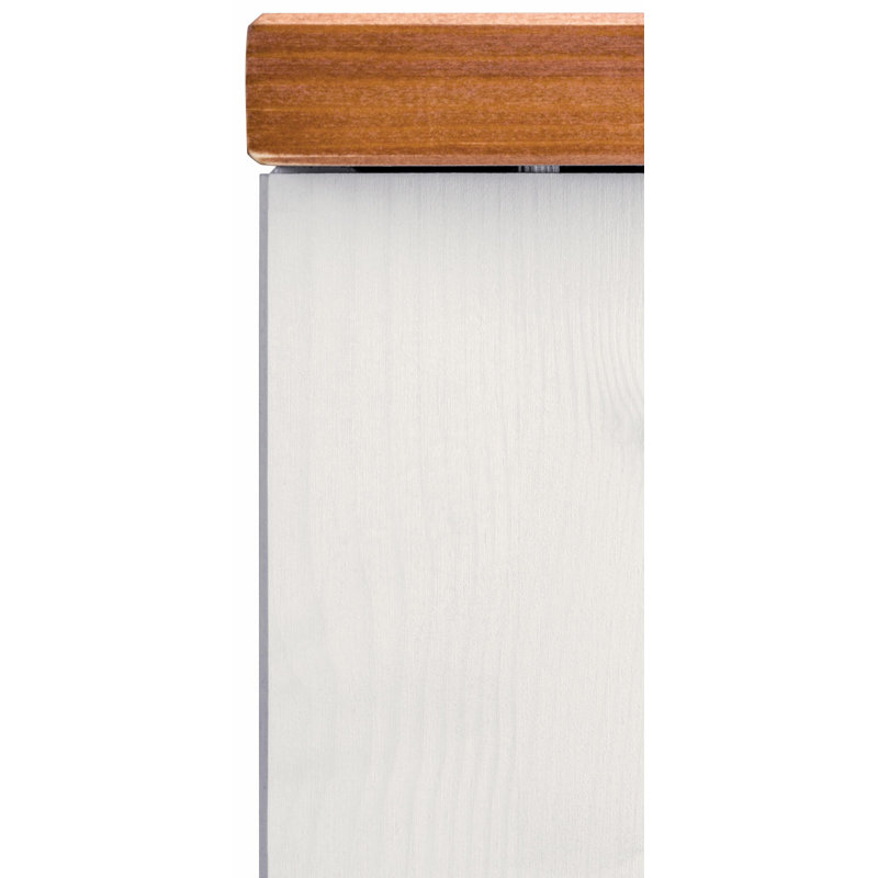 Flintwood 85cm Kitchen Pantry, White/Honey