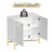 2 Door White Locker Accent Cabinet
