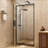 32 in. W x 72 in. H Pivot Swing Semi-Frameless Shower Door with 1/4" Tempered Glass-101122671