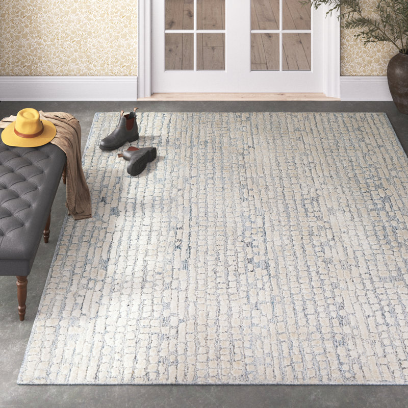Mulbury Hand Tufted Abstract Indoor Rug, Rectangle 8' x 10'