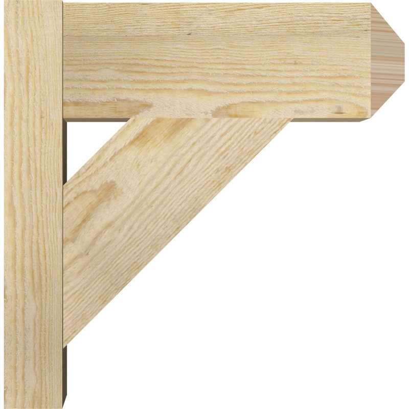 Artisan traditionnel en bois rustique, Sapin Douglas de 6 po (sciage brut), P 14 po x H 14 po