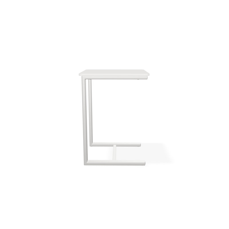 Outdoor Square Side Table, Brown/Snow