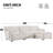 110" Petal Armrest Sectional Sofa, Extra-Wide Seat, USB And Type-C Charger, Adjust Ottoman &Wood Frame-153751504