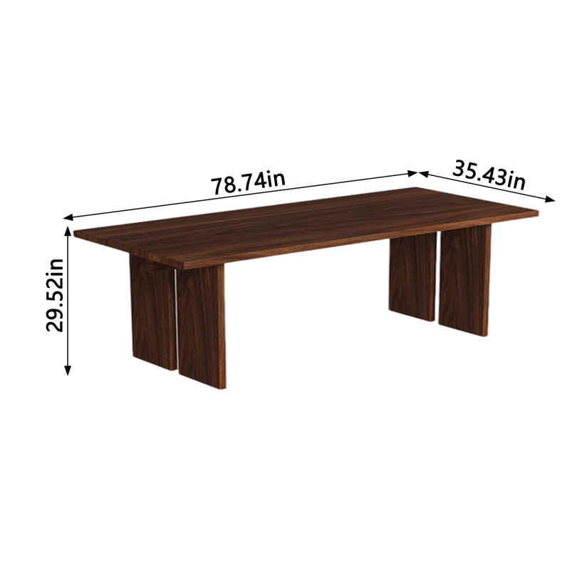 Table de salle à manger Leoniida, L 35,43 po x L 78,74 po
