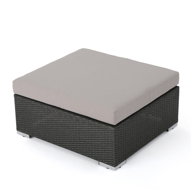 SANTA ROSA OTTOMAN KD (GRY + ALU), Gray