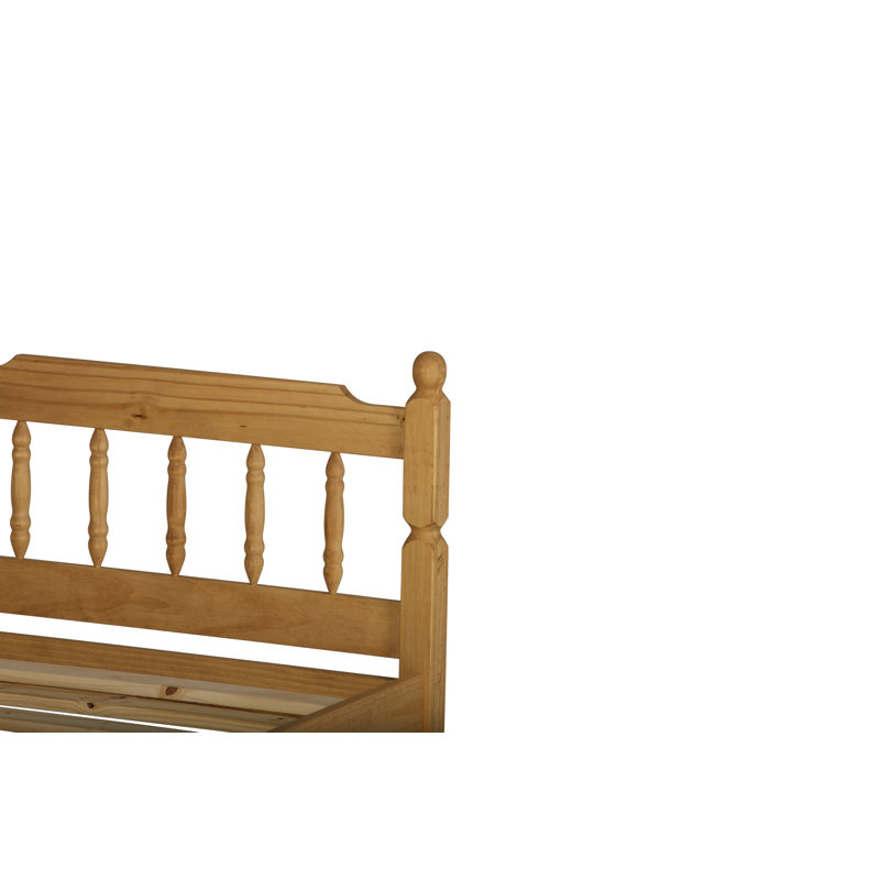 Colonial Spindle Pine Wooden Bartlesville Bed, Single (3'), Waxed Pine