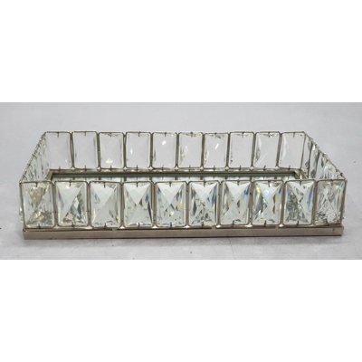 Plateau de coiffeuse en cristal