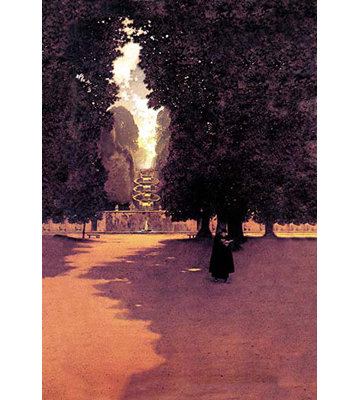 Reproduction d’art sur « une scène silencieuse » par maxfield parrish