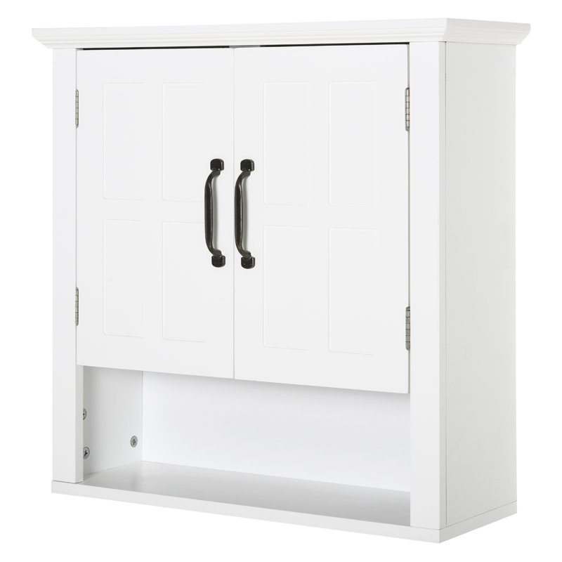 Armoire à pharmacie, armoire murale de salle de bain à 3 niveaux avec tablette réglable et 2 portes, armoire de salle de bain pour salle de bain