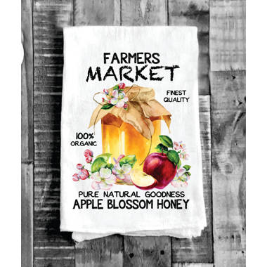 Farmers Market Pure Goodness Honey Kitchen Cotton Tea Towels