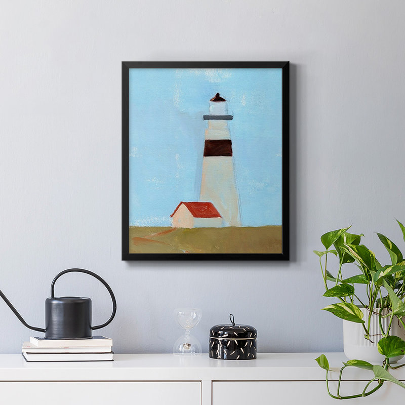 Toile encadrée de qualité supérieure Lookout Point II - prête à être accrochée, Noir, H 24 po x l 20 po